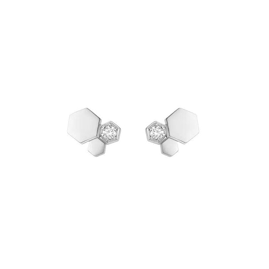 [⭐Corinne]BEE LOVE SILVER DIAMOND EARRINGS