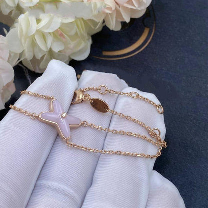 [⭐Corinne]JEUX BRACELET PINK MOP PINK GOLD 1 DIAMOND