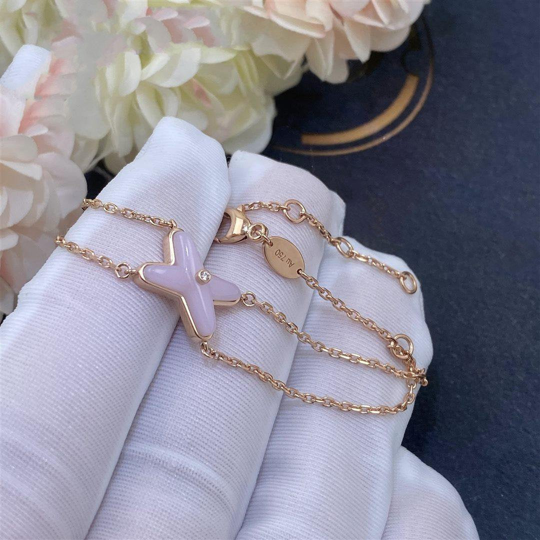 [⭐Corinne]JEUX BRACELET PINK MOP PINK GOLD 1 DIAMOND