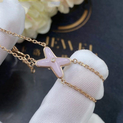 [⭐Corinne]JEUX BRACELET PINK MOP PINK GOLD 1 DIAMOND