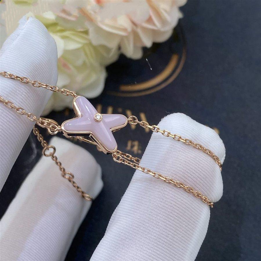[⭐Corinne]JEUX BRACELET PINK MOP PINK GOLD 1 DIAMOND