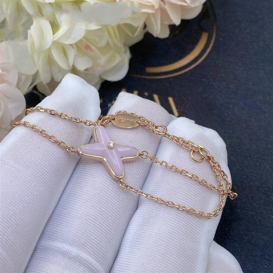 [⭐Corinne]JEUX BRACELET PINK MOP PINK GOLD 1 DIAMOND