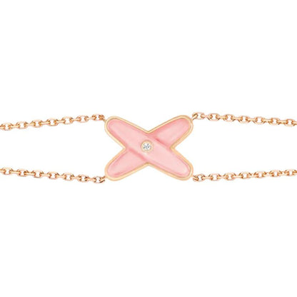 [⭐Corinne]JEUX BRACELET PINK MOP PINK GOLD 1 DIAMOND