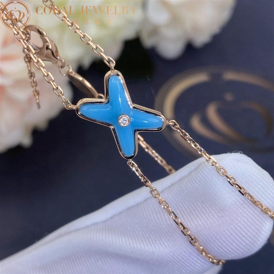[⭐Corinne]JEUX BRACELET TURQUOISE PINK GOLD 1 DIAMOND
