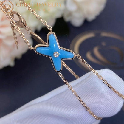[⭐Corinne]JEUX BRACELET TURQUOISE PINK GOLD 1 DIAMOND