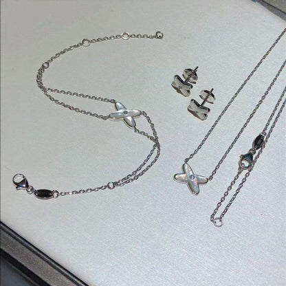 [⭐Corinne]JEUX BRACELET WHITE MOP SILVER 1 DIAMOND