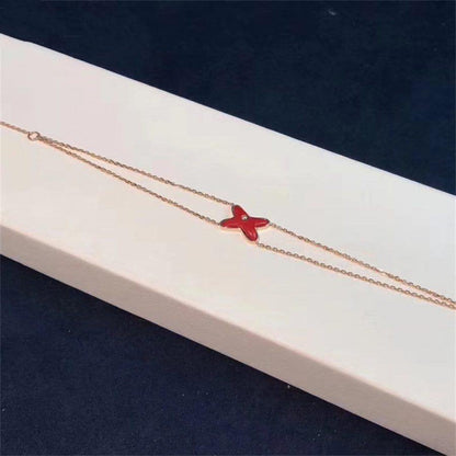 [⭐Corinne]JEUX BRACELET CARNELIAN PINK GOLD 1 DIAMOND