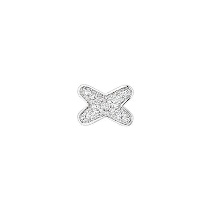 [⭐Corinne]JEUX DE SILVER DIAMOND EARRINGS