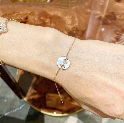 [⭐Corinne]JEUX DE BRACELET MOP PINK GOLD DIAMONDS