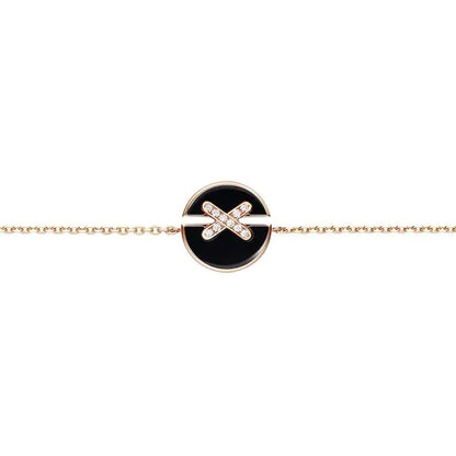 [⭐Corinne]JEUX DE BRACELET ONYX PINK GOLD DIAMOND