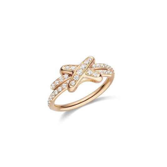 [⭐Corinne]JEUX DE RING PINK GOLD DIAMOND