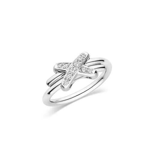 [⭐Corinne]JEUX DE SILVER DIAMOND RING