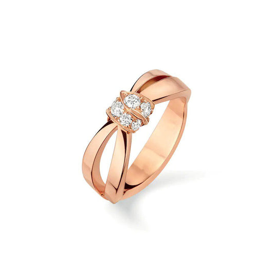 [⭐Corinne]LIENS RING PINK GOLD DIAMOND