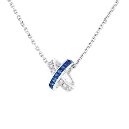 [⭐Corinne]LIENS DIAMOND SILVER NECKLACE