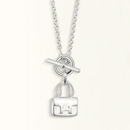 [⭐Corinne]POP H PEDANT SILVER NECKLACE
