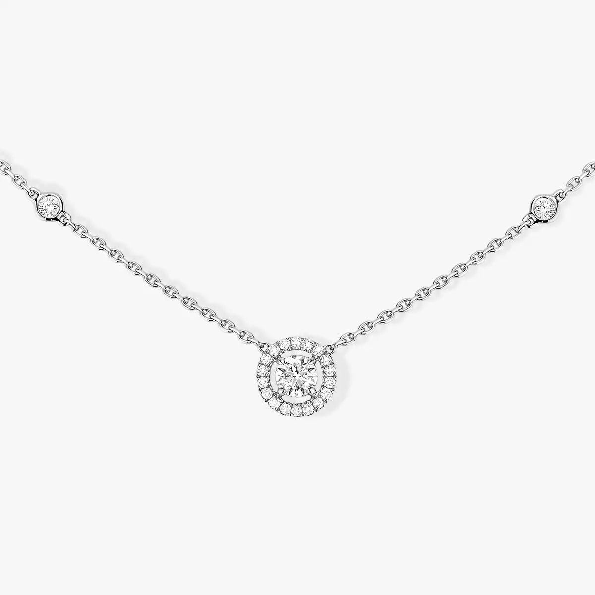[⭐Corinne]Diamond Necklace 0,20ct Brilliant Shape Joy