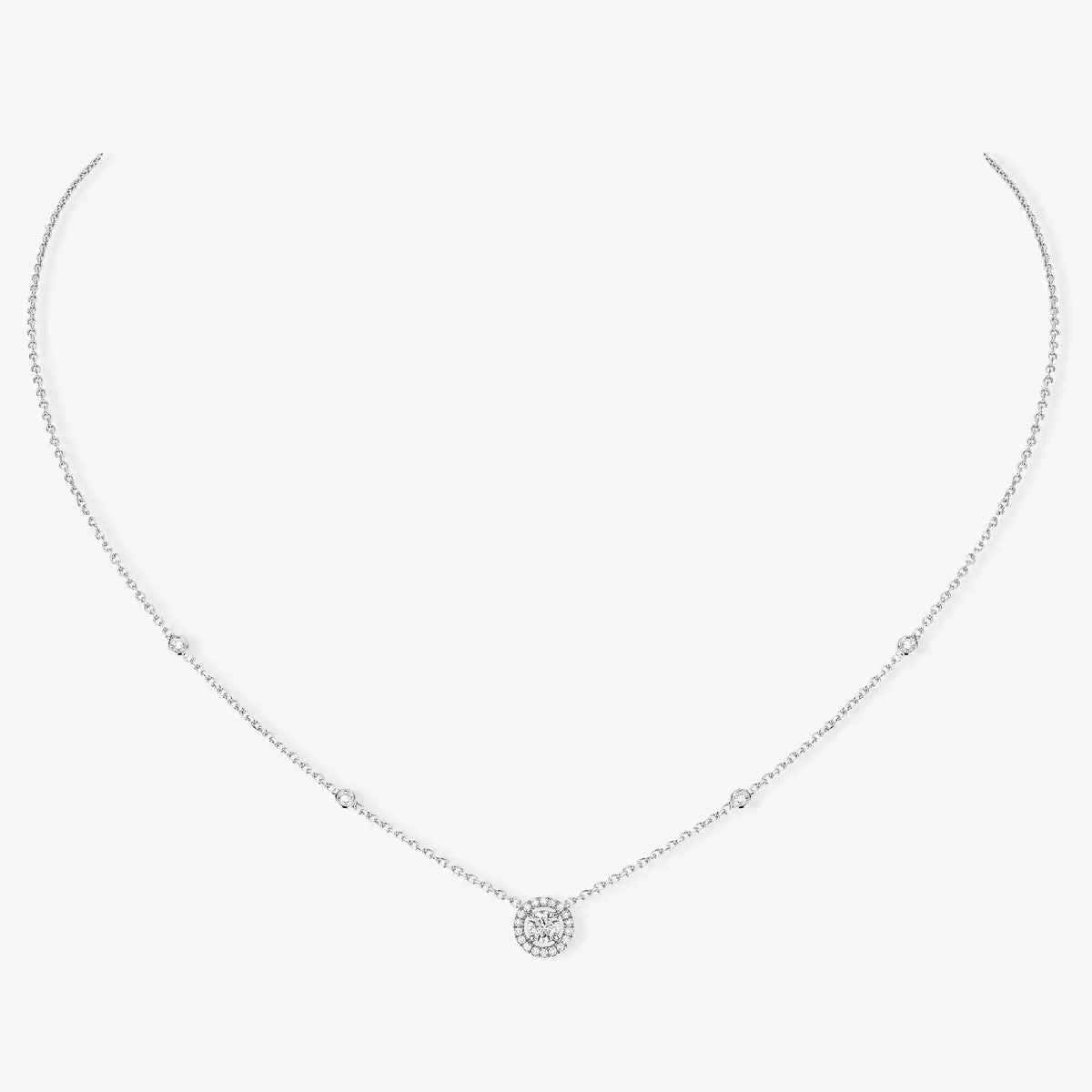[⭐Corinne]Diamond Necklace 0,20ct Brilliant Shape Joy