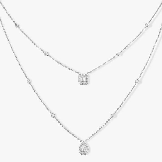 [⭐Corinne]Diamond Necklace My Twin 2 Rows