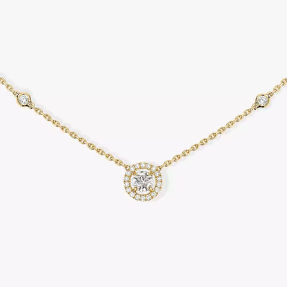 [⭐Corinne]Diamond Necklace 0,20ct Brilliant Shape Joy