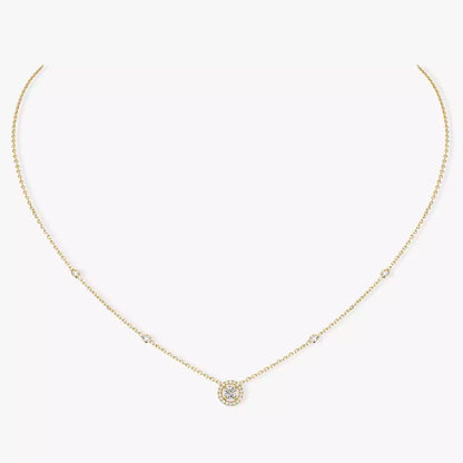 [⭐Corinne]Diamond Necklace 0,20ct Brilliant Shape Joy