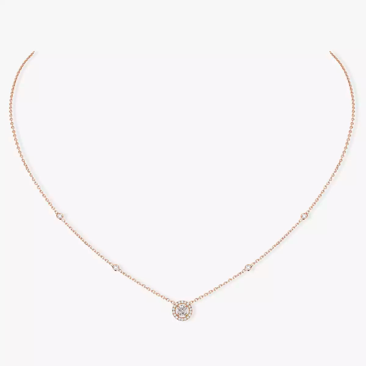 [⭐Corinne]Diamond Necklace 0,20ct Brilliant Shape Joy