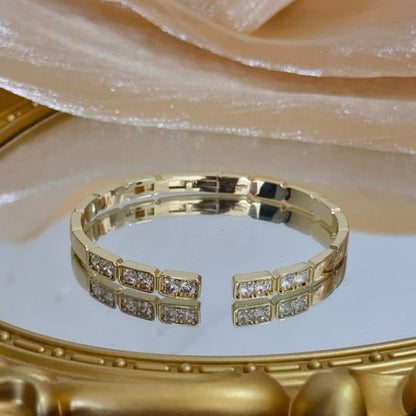 [⭐Corinne jewelrys]LOVE DIAMOND OPEN  BRACELET