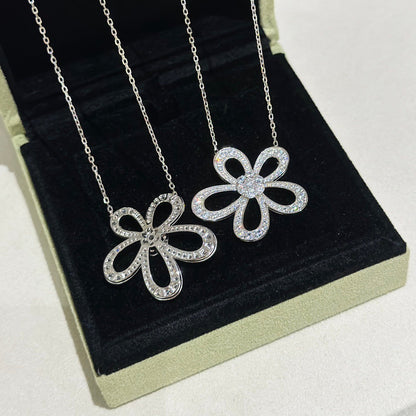 [⭐Corinne]FLOWERLACE NECKLACE FULL DIAMONDS