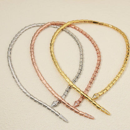 [⭐Corinne]NEW！SERPENT DIAMOND AT BOTH ENDS NECKLACE