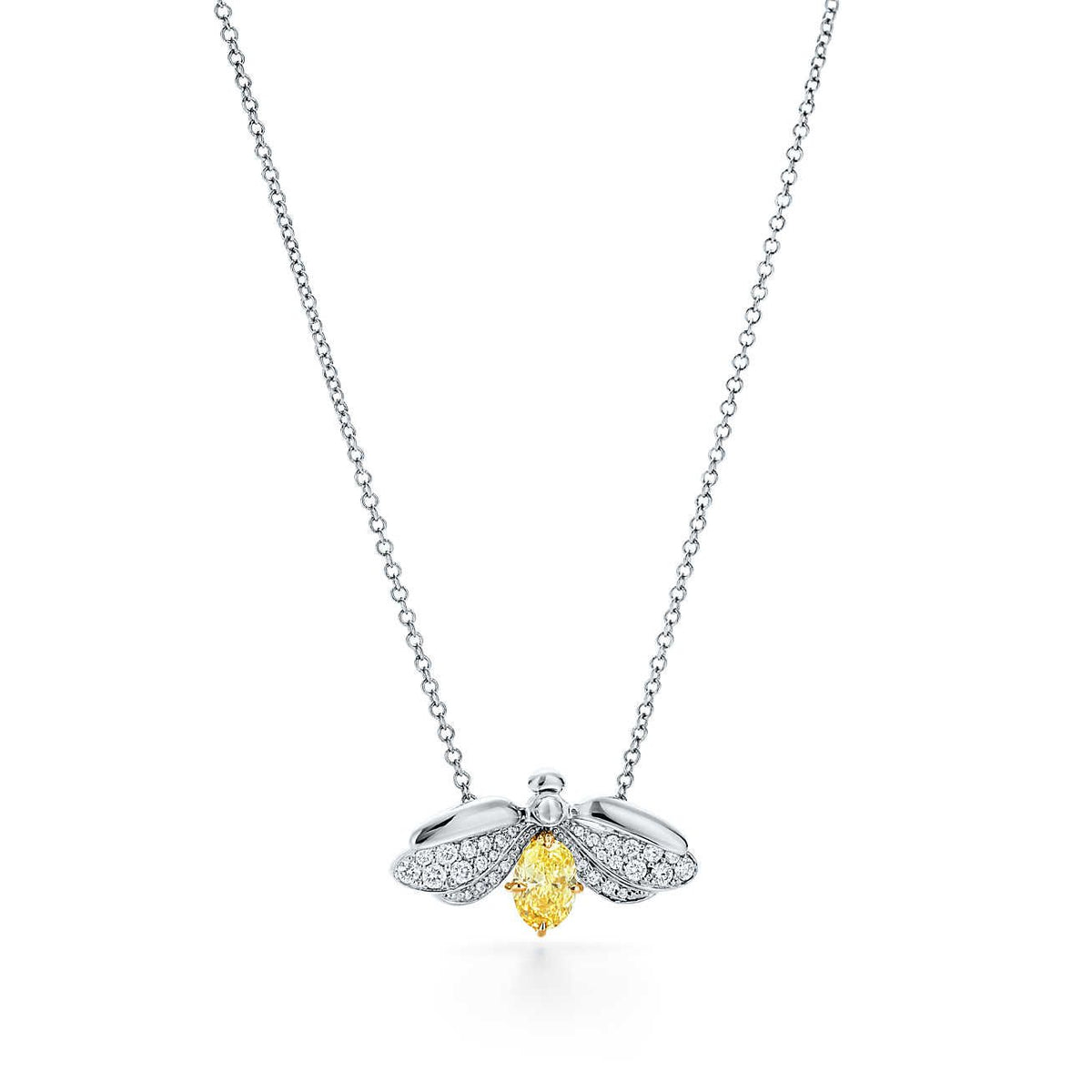 [Corinne]PAPER FLOWERS YELLOW DIAMOND FIREFLY PENDANT