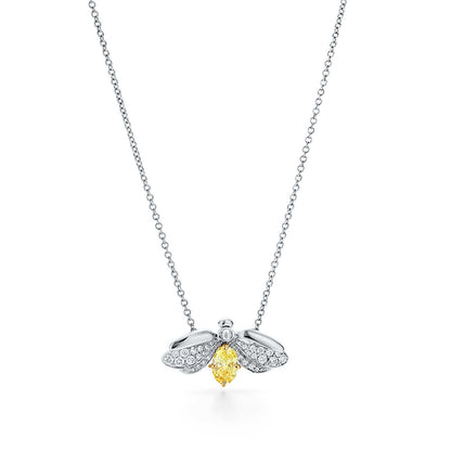 [Corinne]PAPER FLOWERS YELLOW DIAMOND FIREFLY PENDANT