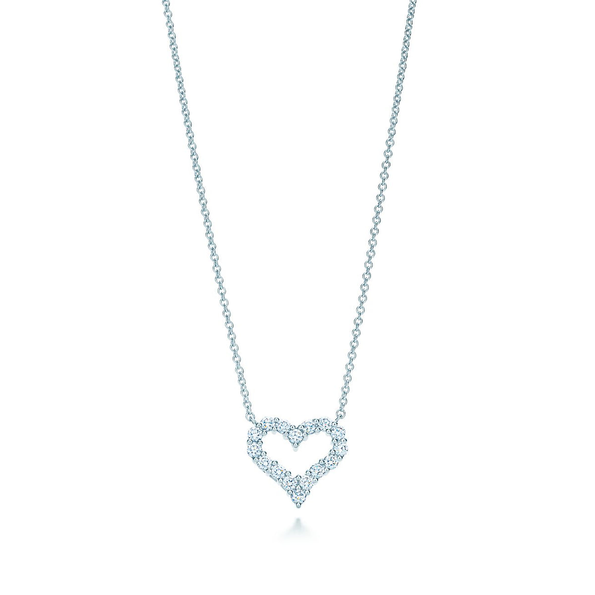 [Corinne]HEART-SHAPED DIAMOND NECKLACE