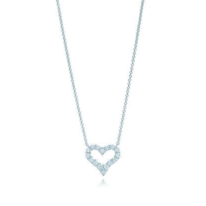 [Corinne]HEART-SHAPED DIAMOND NECKLACE