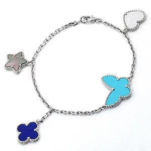 [⭐Corinne]LUCKY SPRING SILVER BRACELET 4 MOTIF