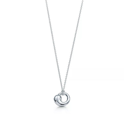 [Corinne]SNAIL PEDANT SILVER NECKLACE