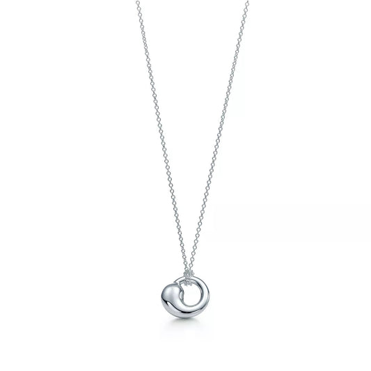 [Corinne]SNAIL PEDANT SILVER NECKLACE