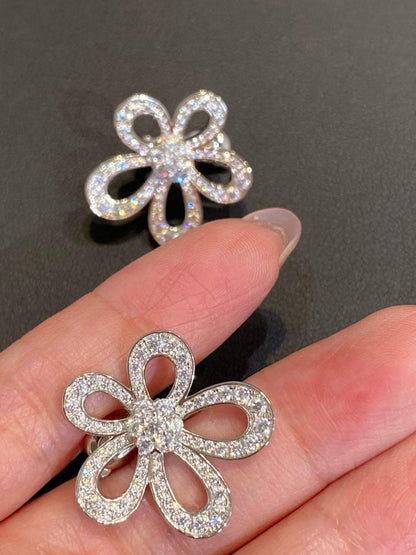 [⭐Corinne]FLOWERLACE EARRINGS FULL DIAMONDS