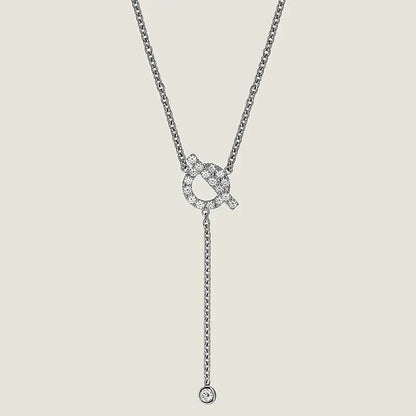 [⭐Corinne]FINESSE SILVER DIAMOND NECKLACE