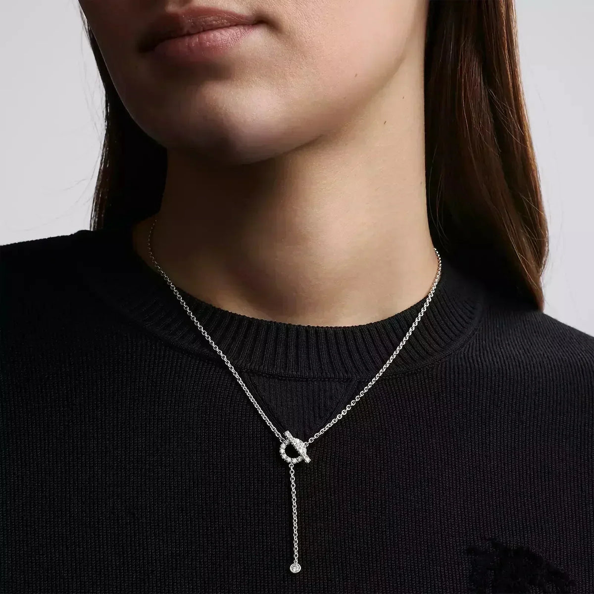 [⭐Corinne]FINESSE SILVER DIAMOND NECKLACE