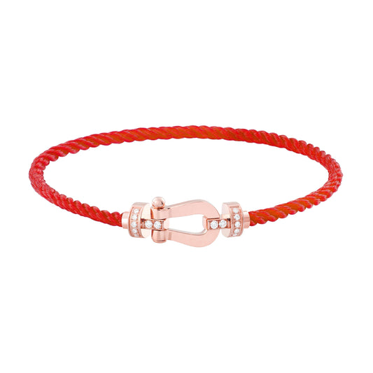 [⭐Corinne]FORCE 10 HALF DIAMOND PINK GOLD RED CORDERI LARGE AND MEDIUM MODEL