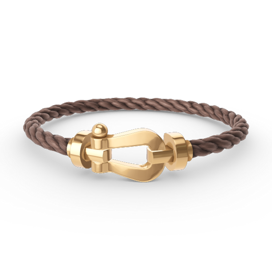 [⭐Corinne]FORCE LARGE HORSESHOE NO DIAMOND BRACELET GOLD