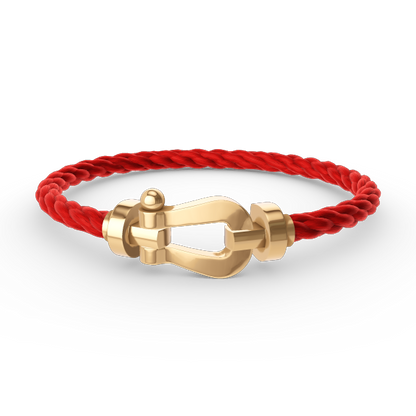 [⭐Corinne]FORCE LARGE HORSESHOE NO DIAMOND BRACELET GOLD