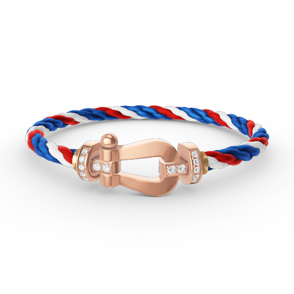 [⭐Corinne]FORCE LARGE HORSESHOE HALF DIAMOND BRACELET ROSE GOLD