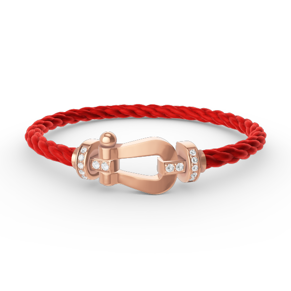 [⭐Corinne]FORCE LARGE HORSESHOE HALF DIAMOND BRACELET ROSE GOLD
