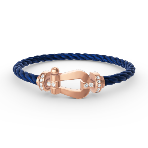 [⭐Corinne]FORCE LARGE HORSESHOE HALF DIAMOND BRACELET ROSE GOLD