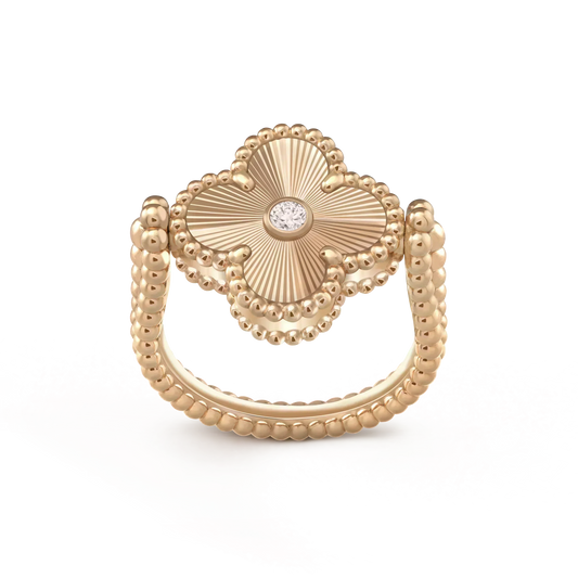 [⭐Corinne]CLOVER RIVERSIBLE ROSE GOLD RING