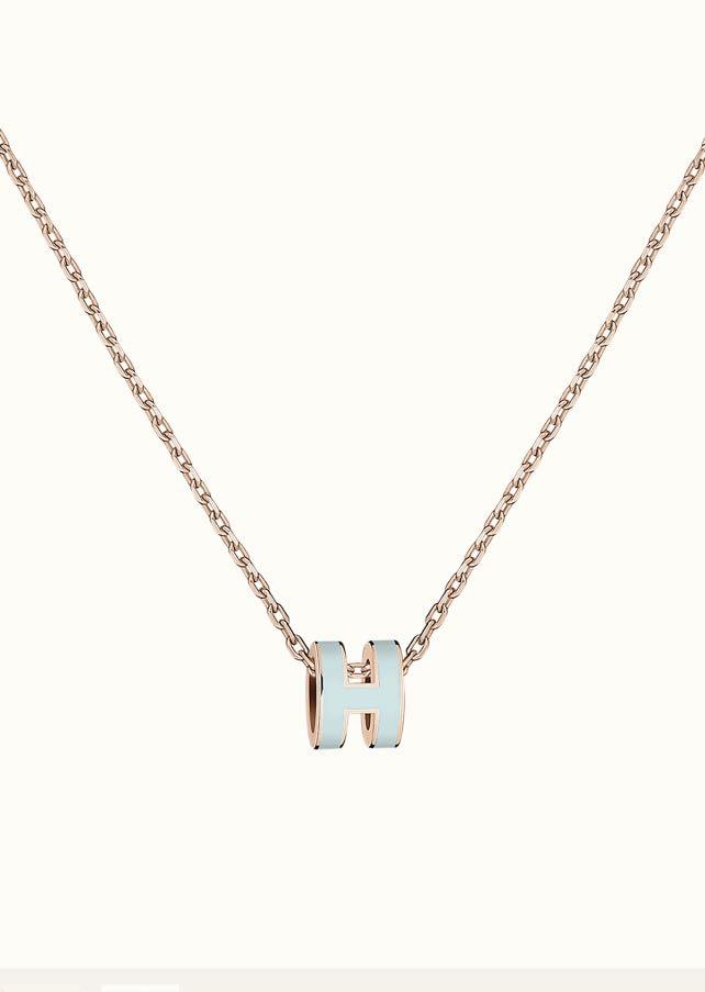 [⭐Corinne]POP H LIGHT BLUE NECKLACE