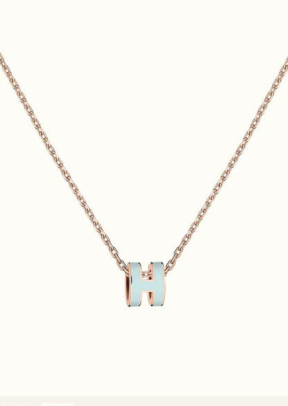 [⭐Corinne]POP H LIGHT BLUE NECKLACE