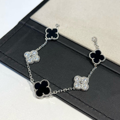 [⭐Corinne] CLOVER 5 MOTIF ONYXS BRACELET COLLECTION