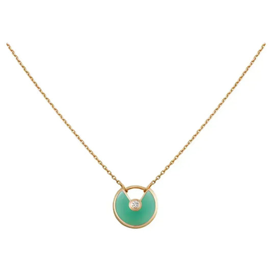 [⭐Corinne]AMULETTE GOLD MALACHITE NECKLACE