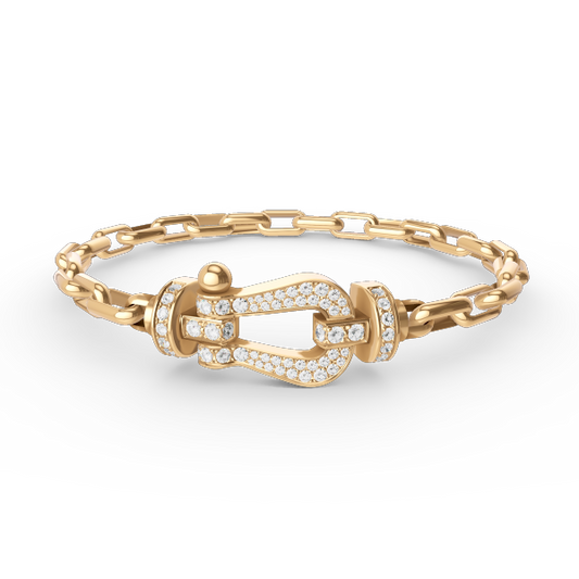 [⭐Corinne]FORCE LARGE HORSESHOE CLASP  METAL BRACELET